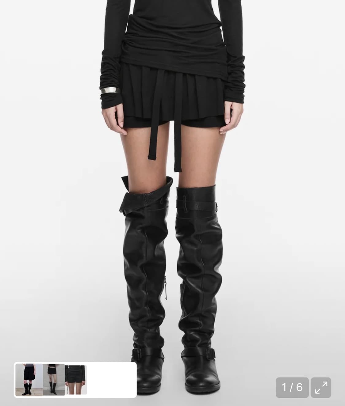 나체 nache RUFFLE SHORT PANTS BLACK 상품이미지1