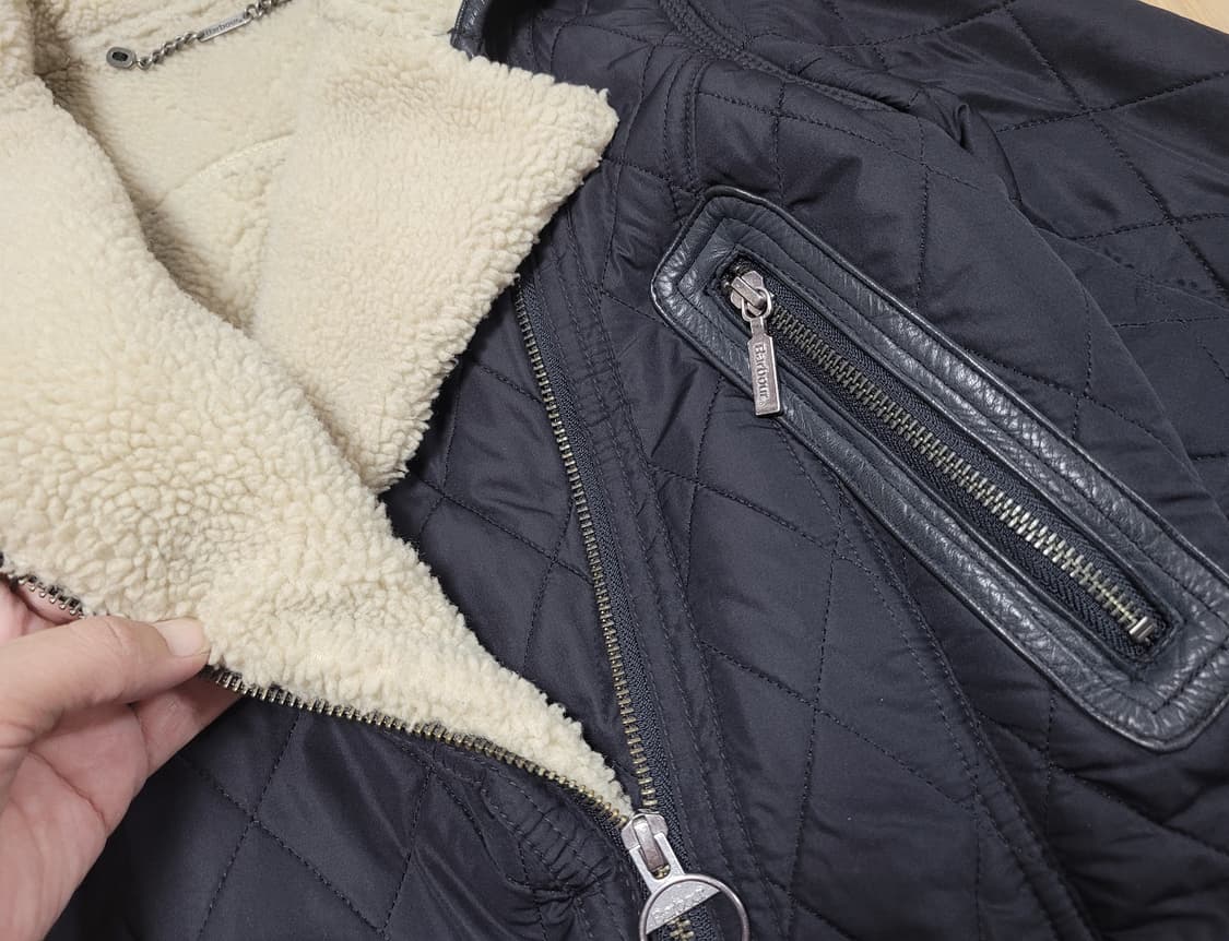 바버(Barbour) 양털안감 퀼트 폴라 라이더자켓 55 상품이미지3
