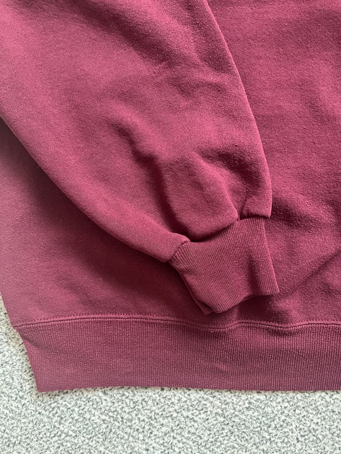 90s US 메이드 러셀 애슬레틱 스웻셔츠 버건디 XL 상품이미지3