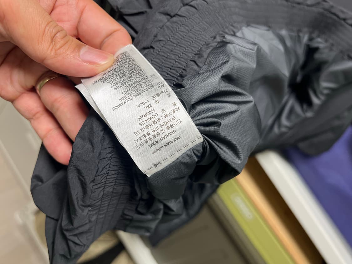 새상품,XXL) 아디다스 골프 덕다운 반팔 아노락 패딩 상품이미지7