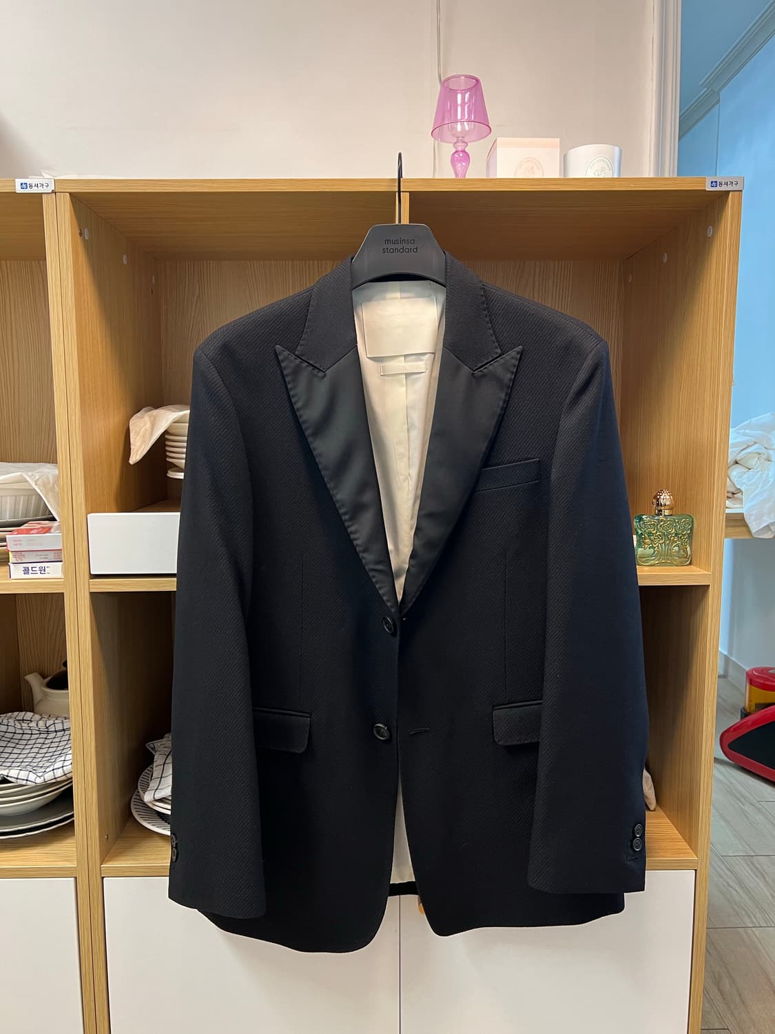 리트 울 실크 피크드 블레이져 상품이미지2