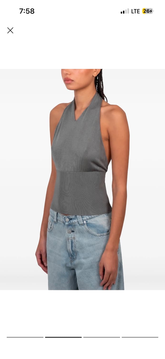 [S,M]기마구아스 Mirage 홀터넥 탑/그레이 상품이미지2