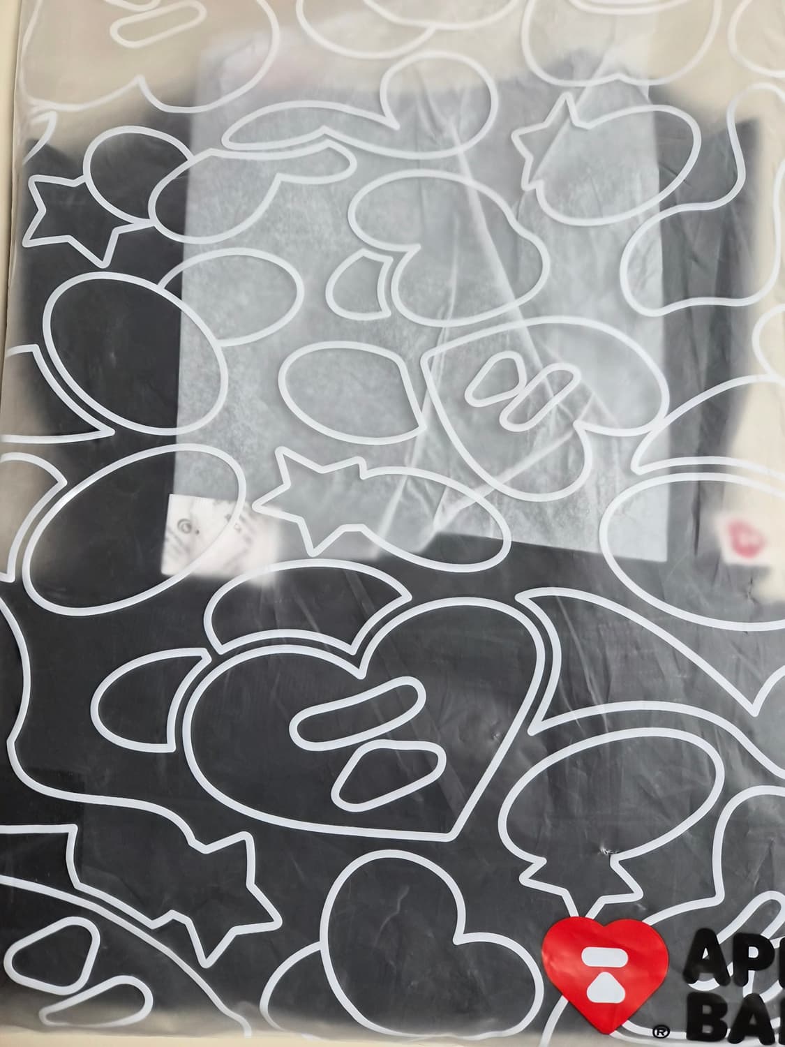 베이프 정품 여성용S  에이피 하트 크롭 스웻 셔츠 맨투맨 상품이미지6