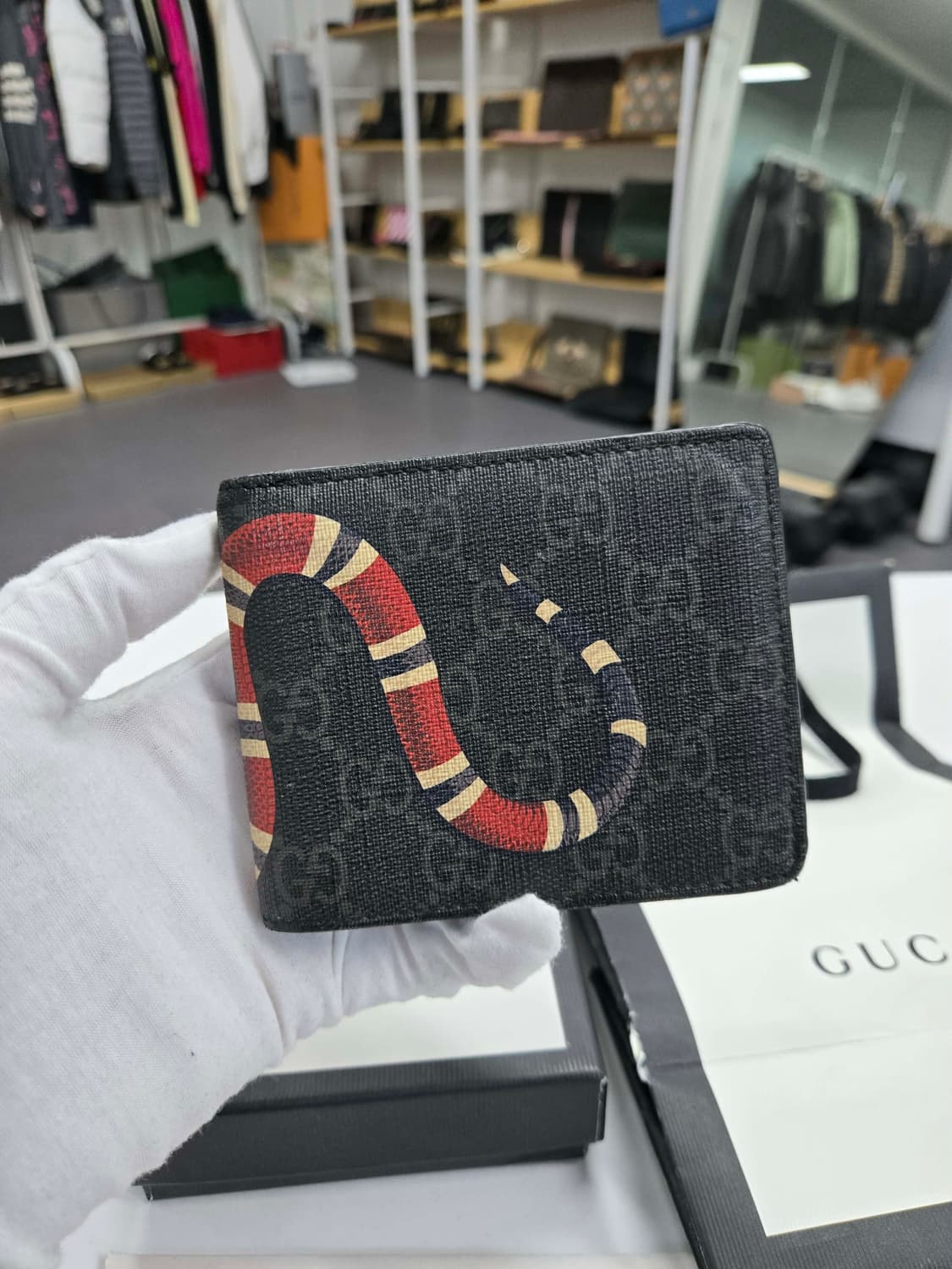 [A급컨디션] 구찌 킹스네이크 반지갑 상품이미지1