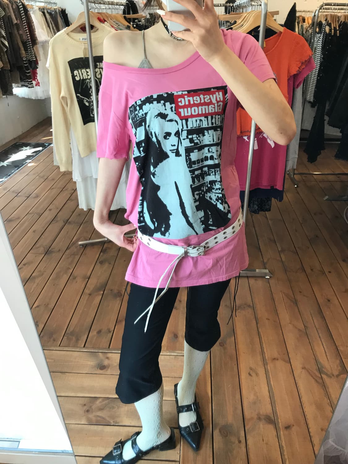 히스테릭글래머 핑크 히스걸 티셔츠 상품이미지2