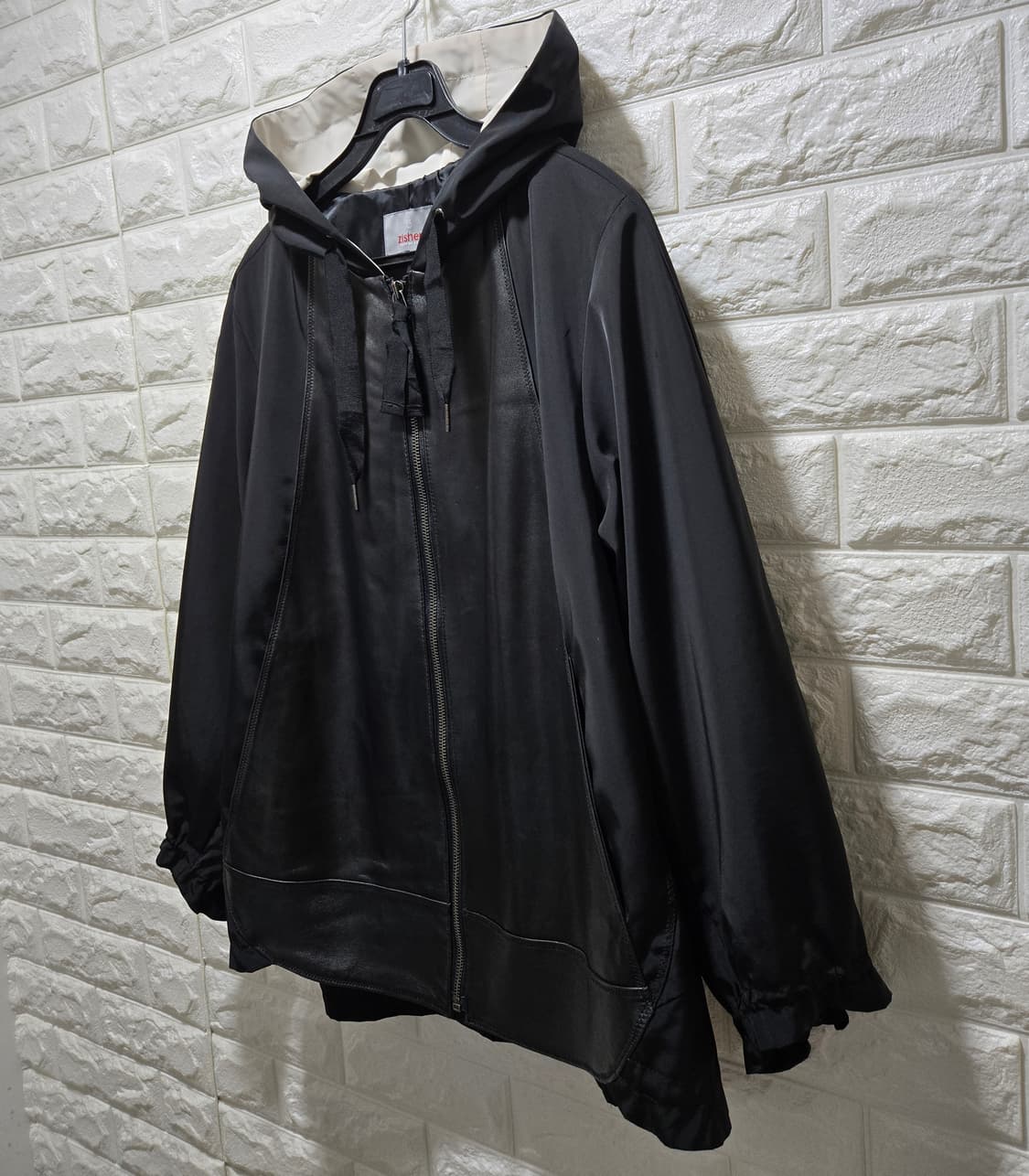 거의새것/ 지센 양가죽 배색 후드집업 자켓 100 상품이미지4