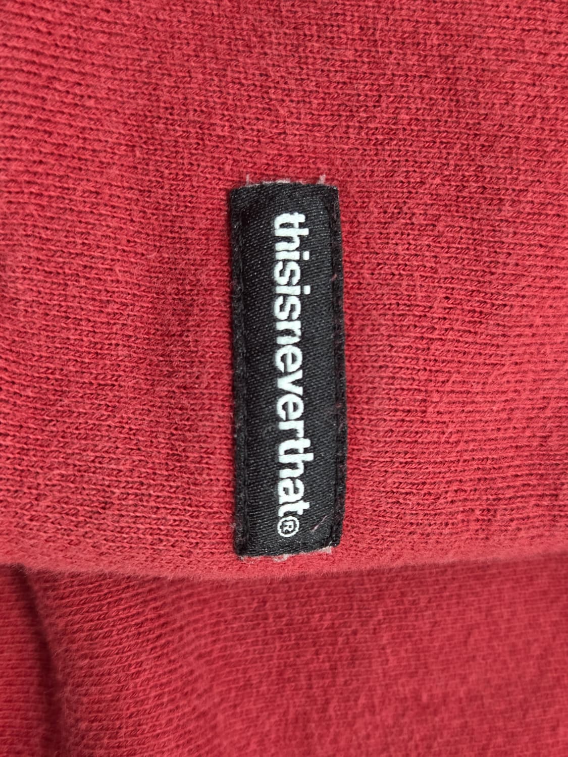 디스이즈네버댓 기모 스웻셔츠 레드 S 상품이미지5