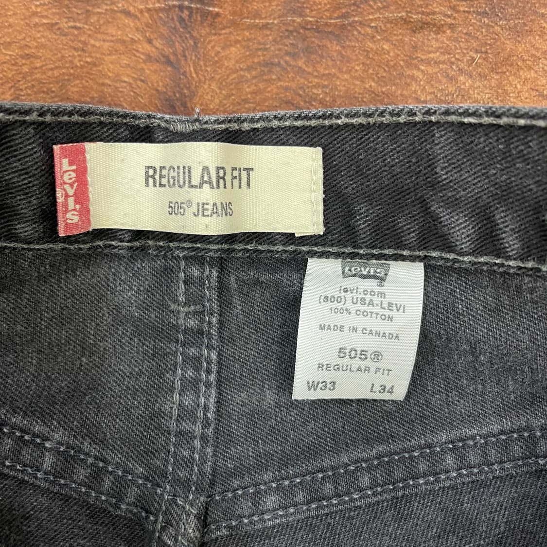 00's Levi's 505 블랙 w33l34 상품이미지5