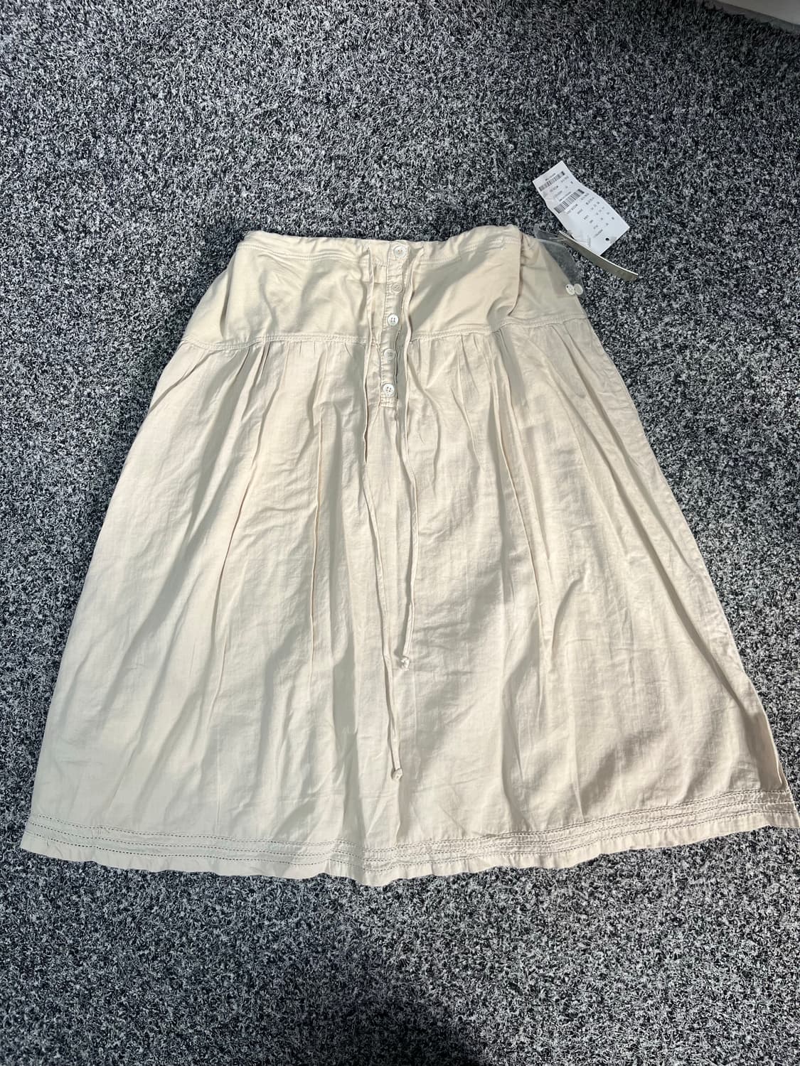 제임스 펄스 모리걸룩 아이보리 스커트 1사이즈 상품이미지1