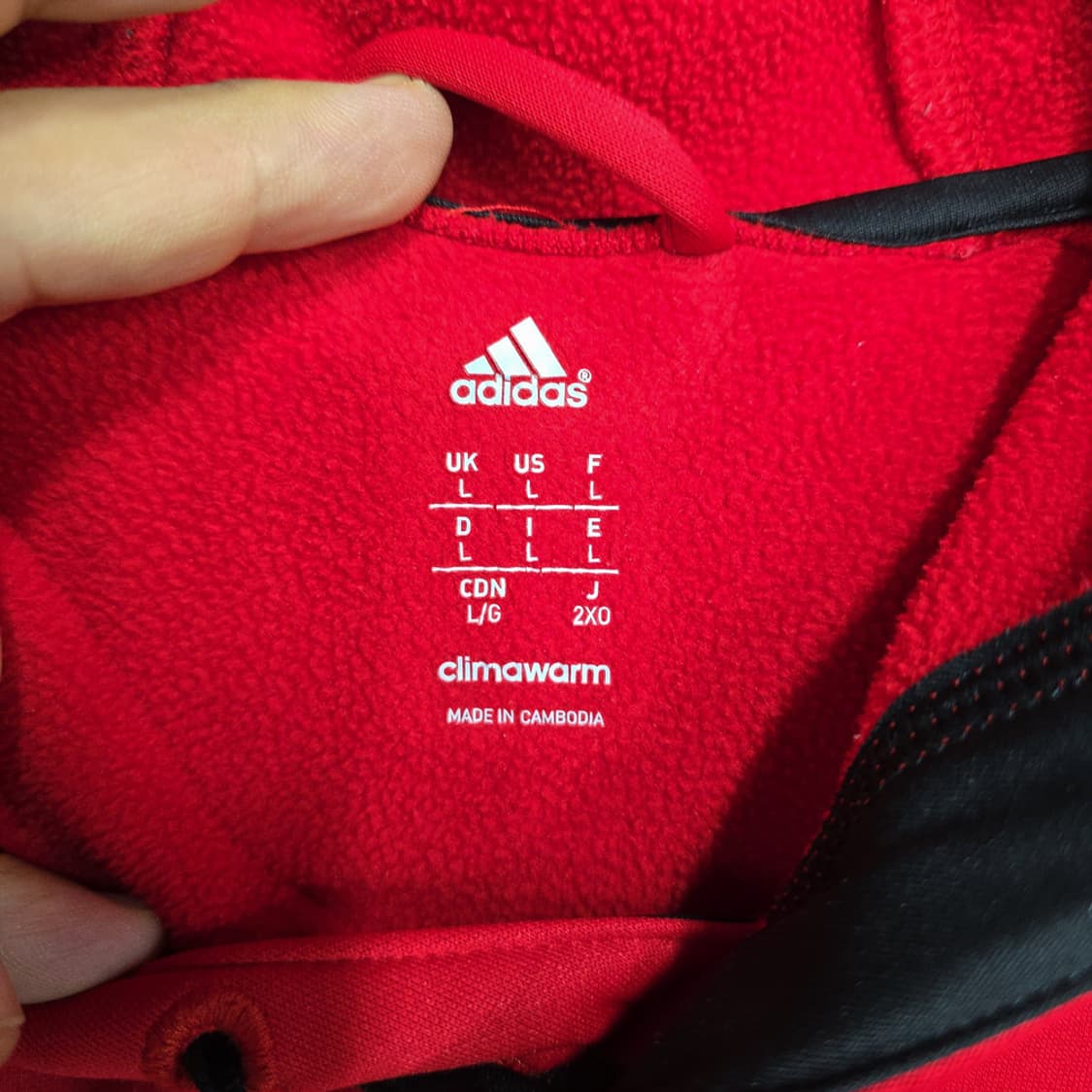 아디다스(adidas) 클라이마웜 후드티 레드 L 상품이미지4