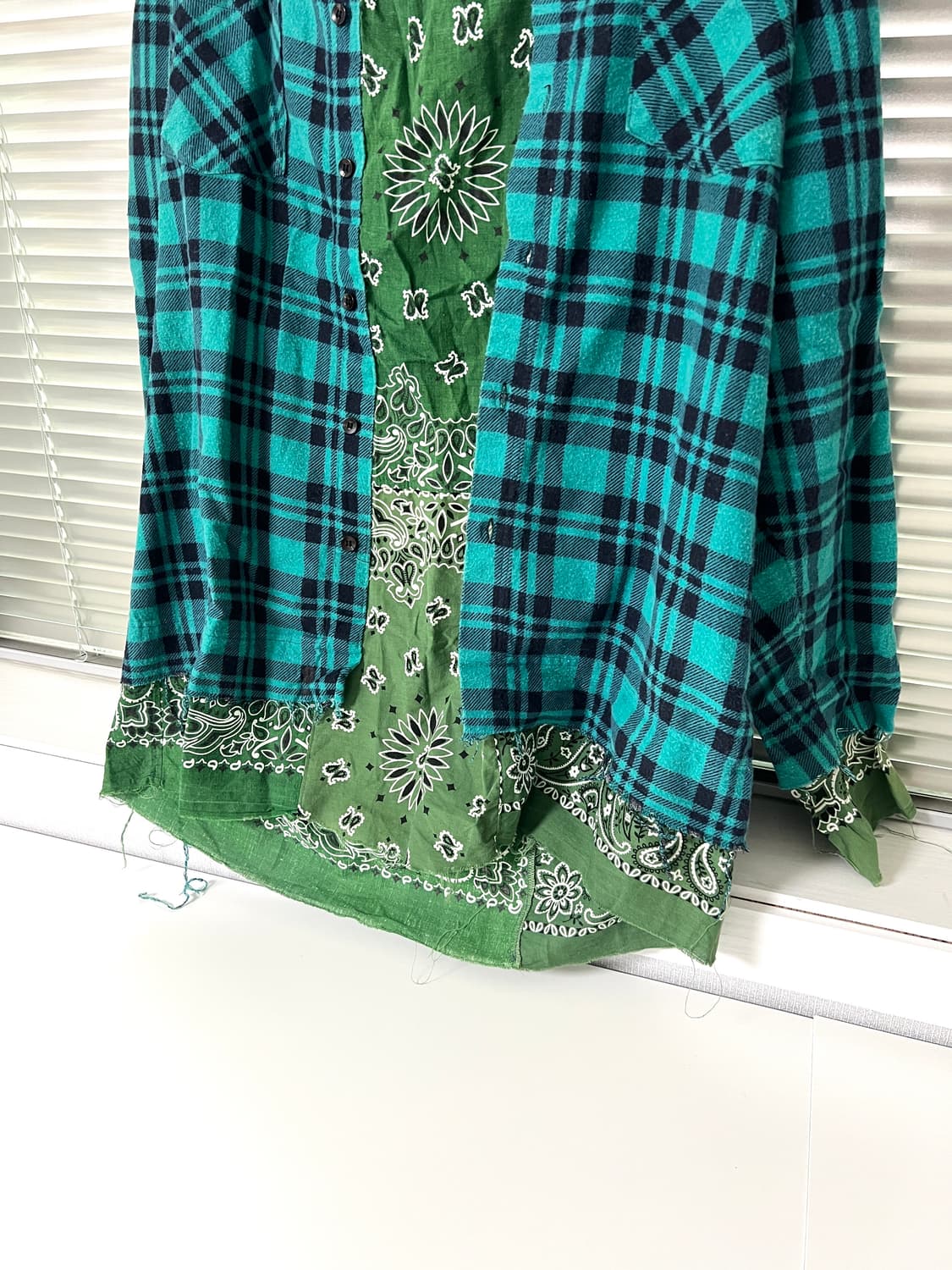 OLDPARK-PAISLEY PULLOVER SHIRT GREEN 상품이미지8
