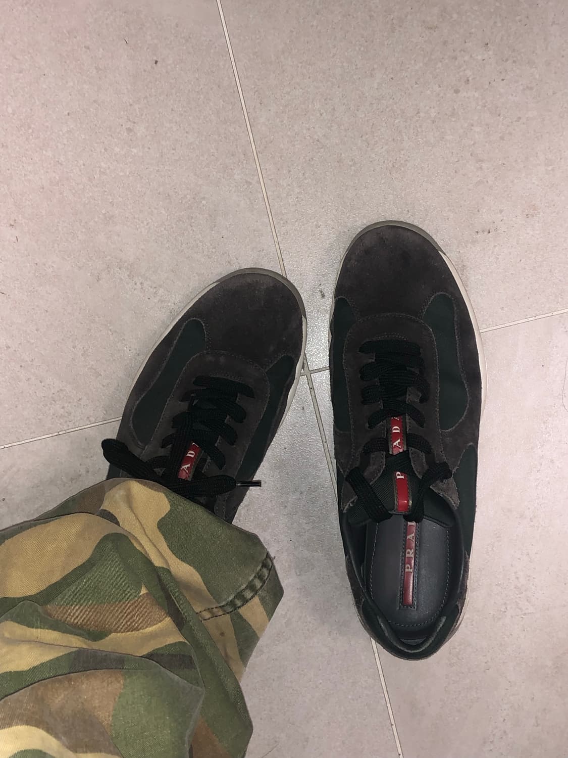 프라다 스포츠 아메리카컵 스웨이드 브라운 상품이미지1