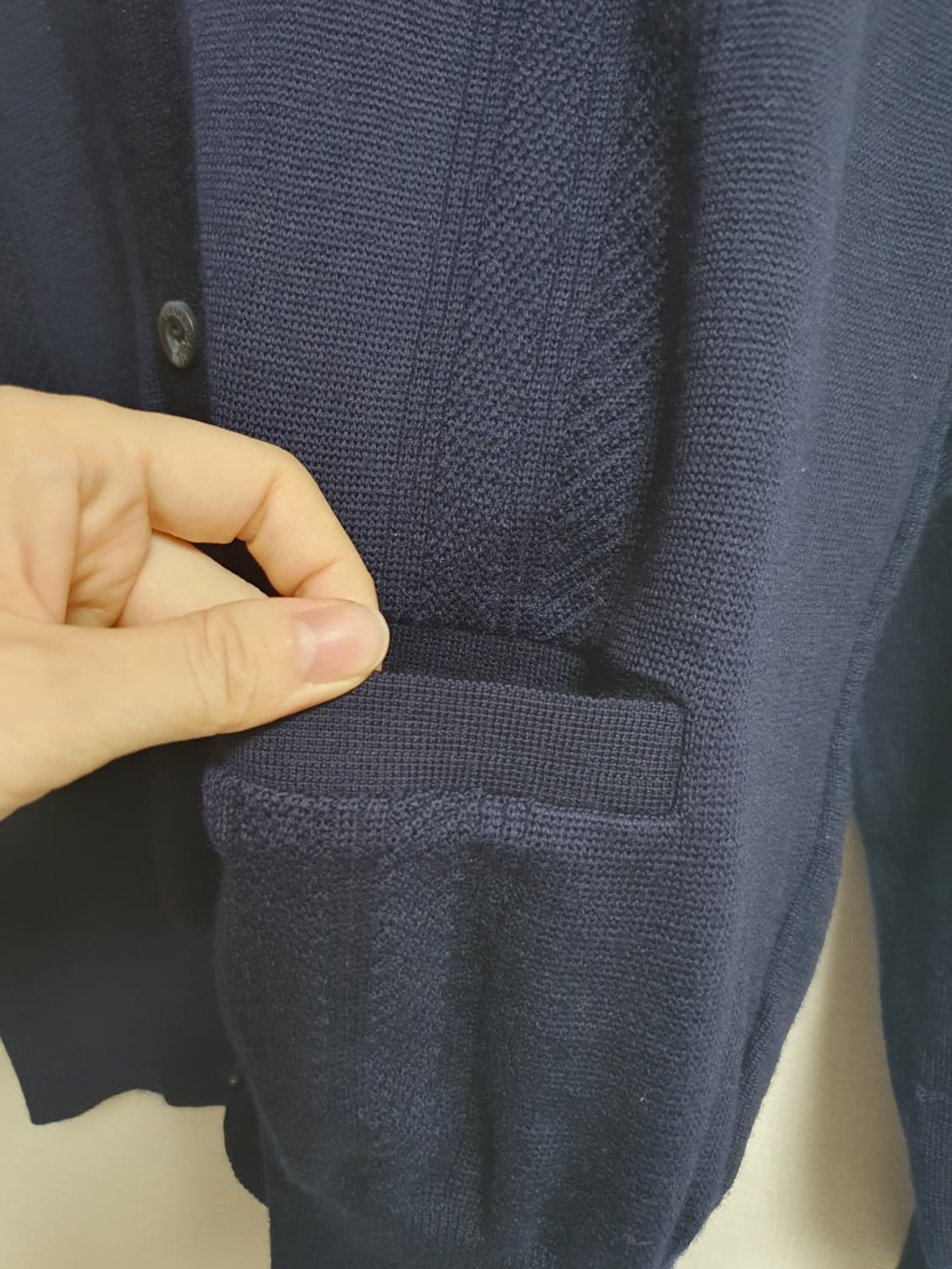 🧶 입생로랑 YSL 빈티지 울 가디건 네이비 95 상품이미지3