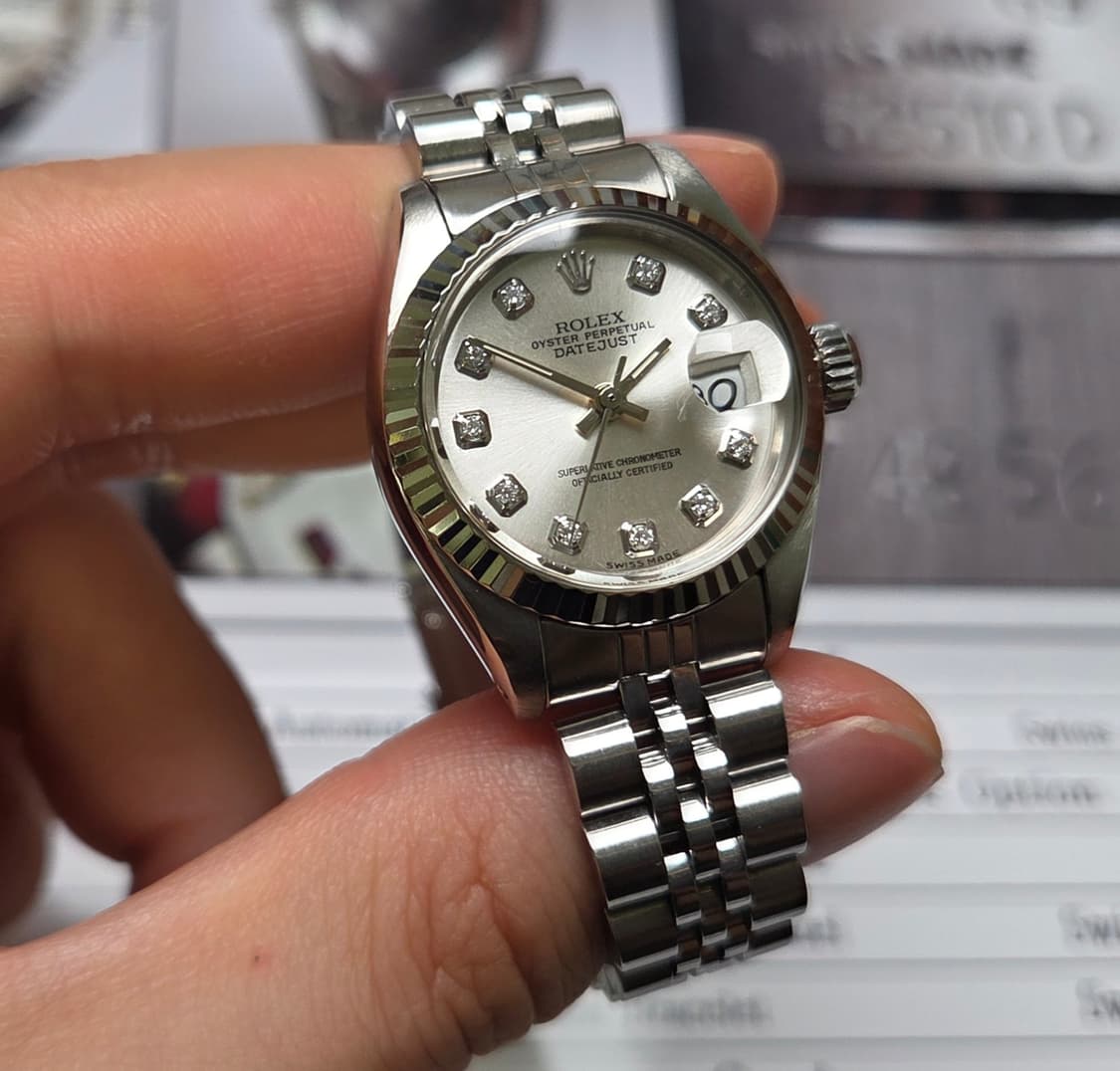 롤렉스 데이저스트 6917 실버 10P다이아 쥬빌리줄 여성용 (감정서 포 상품이미지3