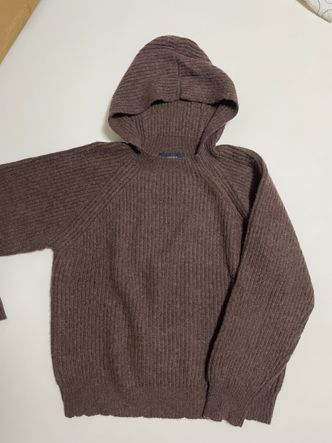 언유즈드 알파카 니트후디 상품이미지2