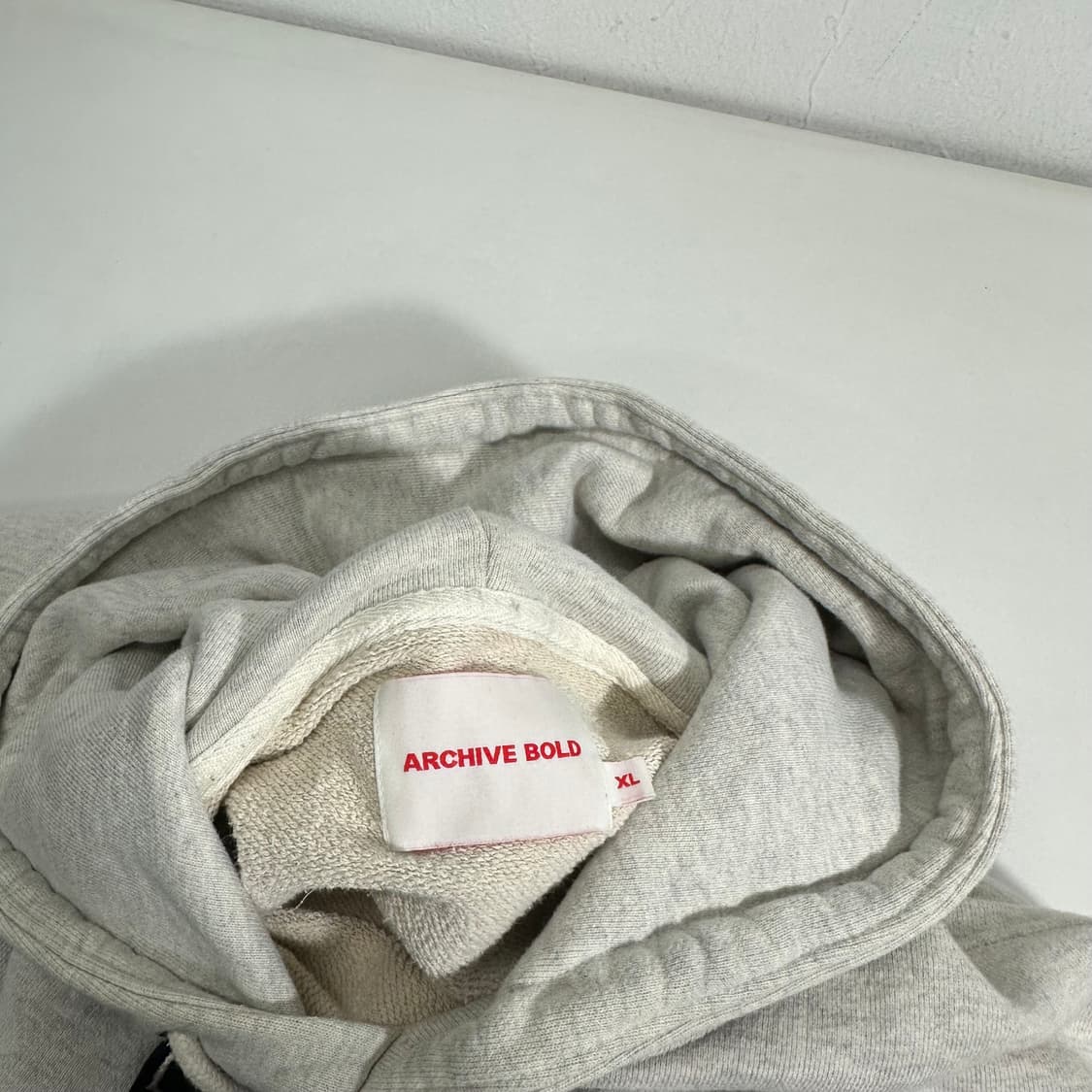 XL 아카이브볼드 멜란지그레이 오버핏 스웻후드티 상품이미지4