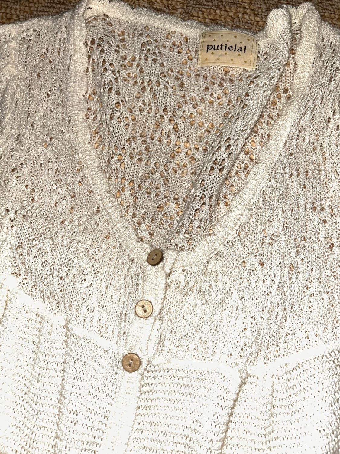 빈티지 모리걸 레이스 반팔 가디건 상품이미지2