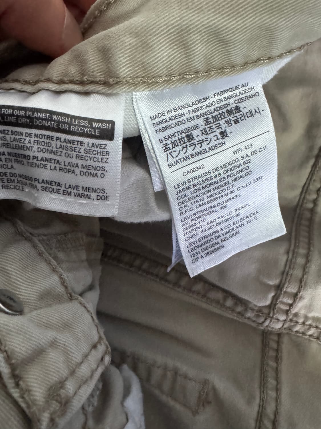 리바이스 514 스트레이트 핏 코튼팬츠 베이지 35.4인치 상품이미지3