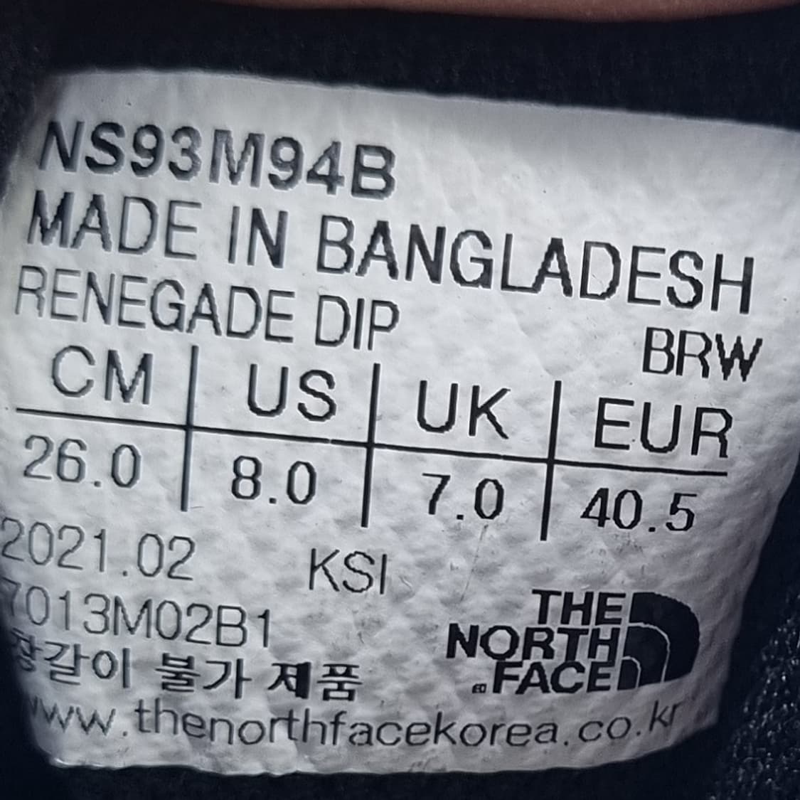 노스페이스 레니게이드 남성워킹화260 상품이미지6