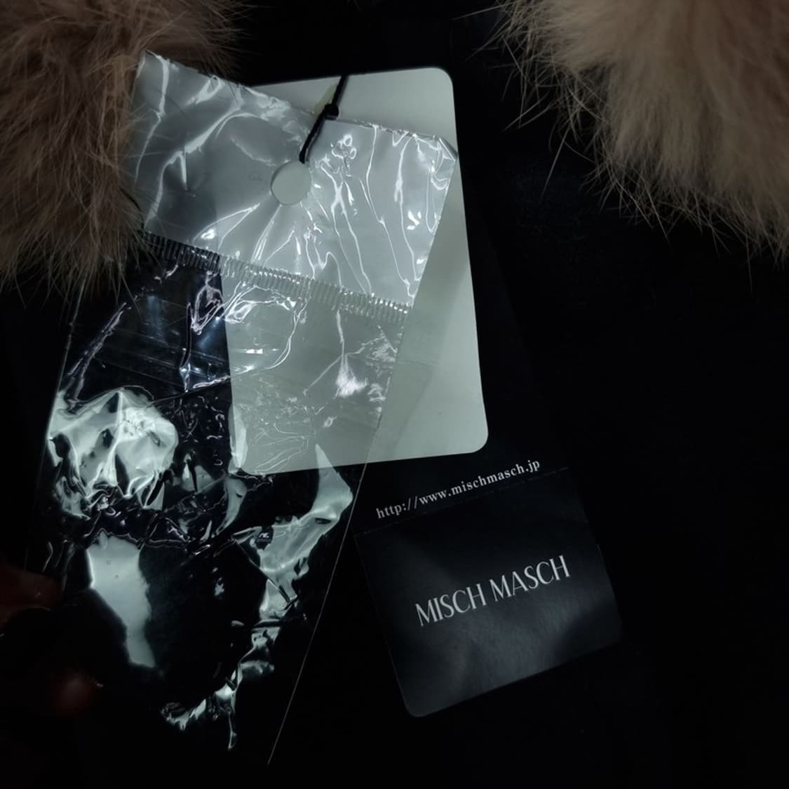 [일본빈티지](새상품) 카라 퍼 앙고라 혼방 모직 코트 블랙 M17050 상품이미지7