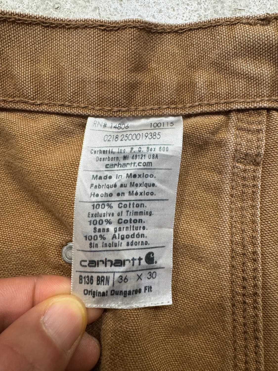 칼하트 B136 더블니 워크팬츠 상품이미지5