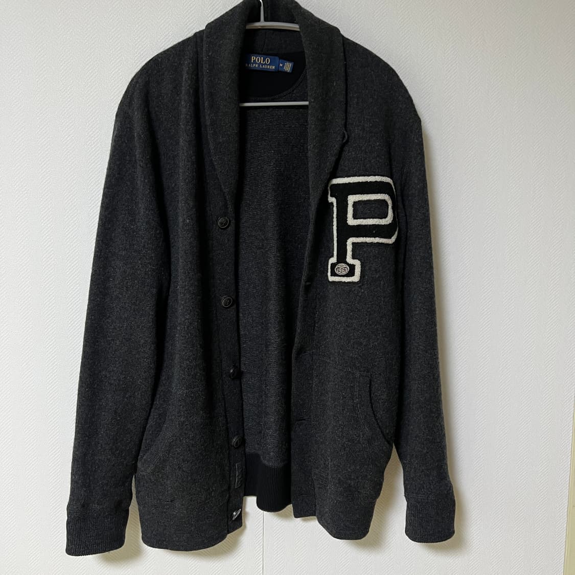 폴로 랄프로렌 숄카라 레터맨 가디건 m 상품이미지1