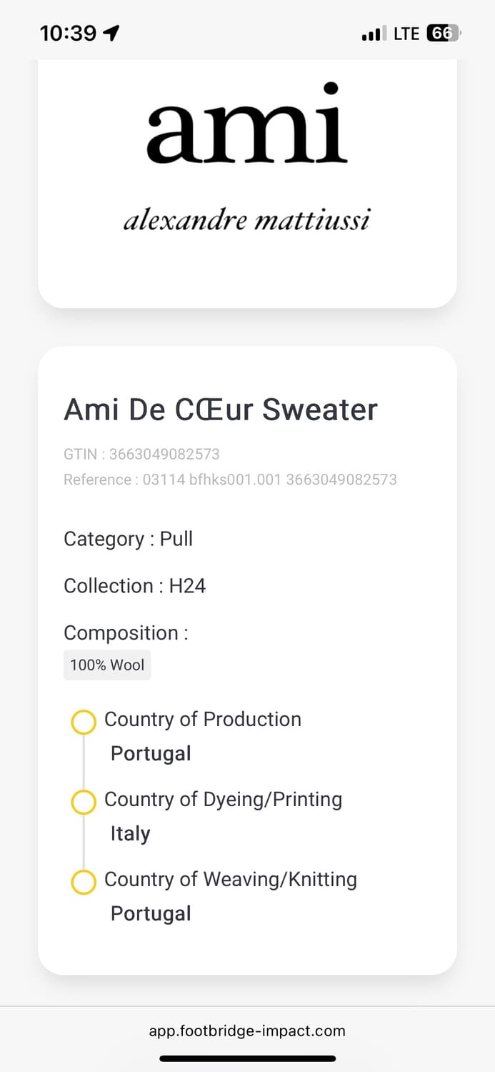 아미 스몰 로고 울 니트 블랙 XL 상품이미지5