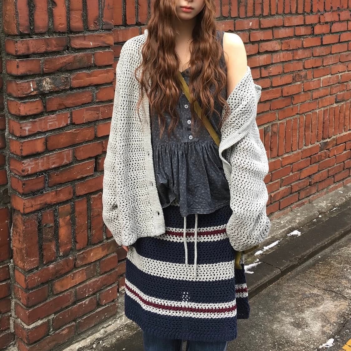 코이세이오 NET KNIT CARDIGAN GREY 상품이미지2