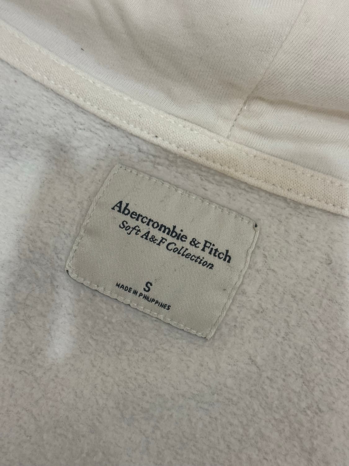 (S사이즈!!) 아베크롬비 화이트 피치 후드집업 상품이미지2