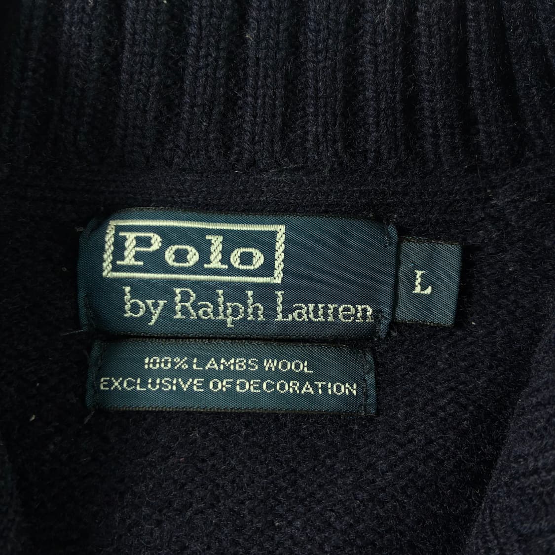 Polo  폴로 랄프로렌 레이싱 스테이블스 램스울 투웨이 네이비 니트집업 상품이미지4