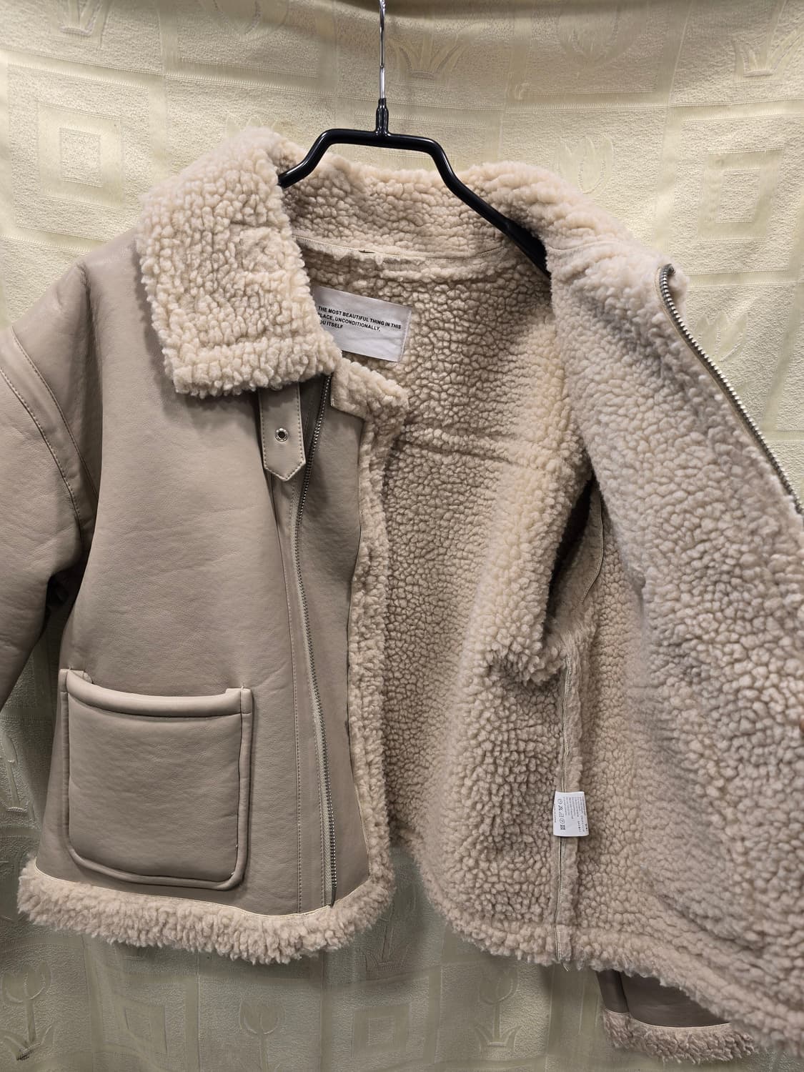 양털 가죽 크롭자켓 66~77 상품이미지6