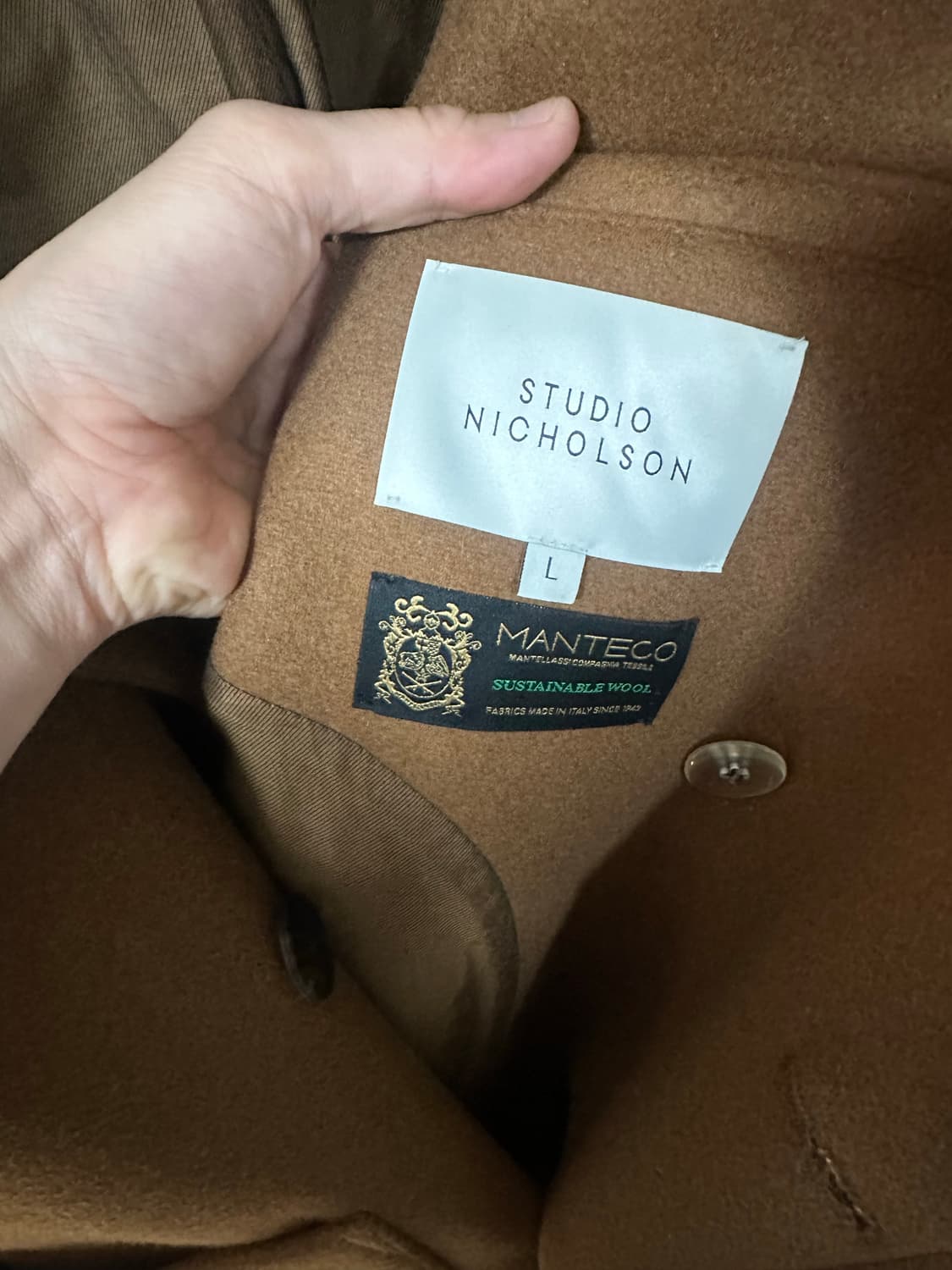 스튜디오니콜슨 피코트 브라운 L사이즈 상품이미지3