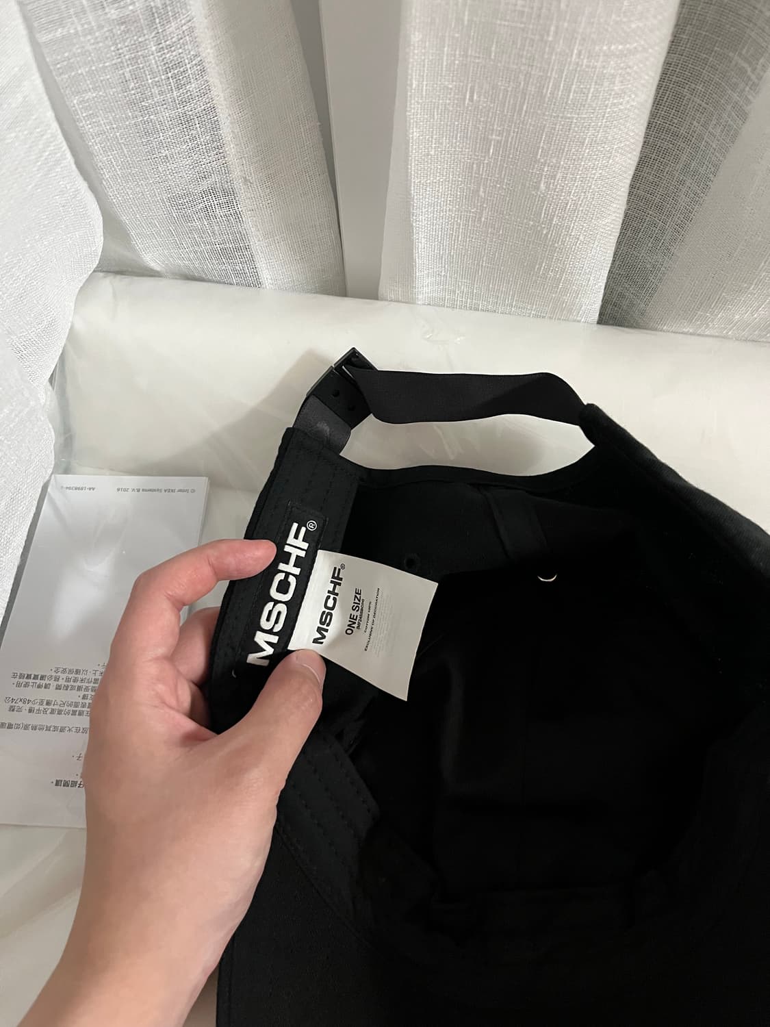 미스치프 롬버스 차콜 코튼 볼캡 상품이미지2