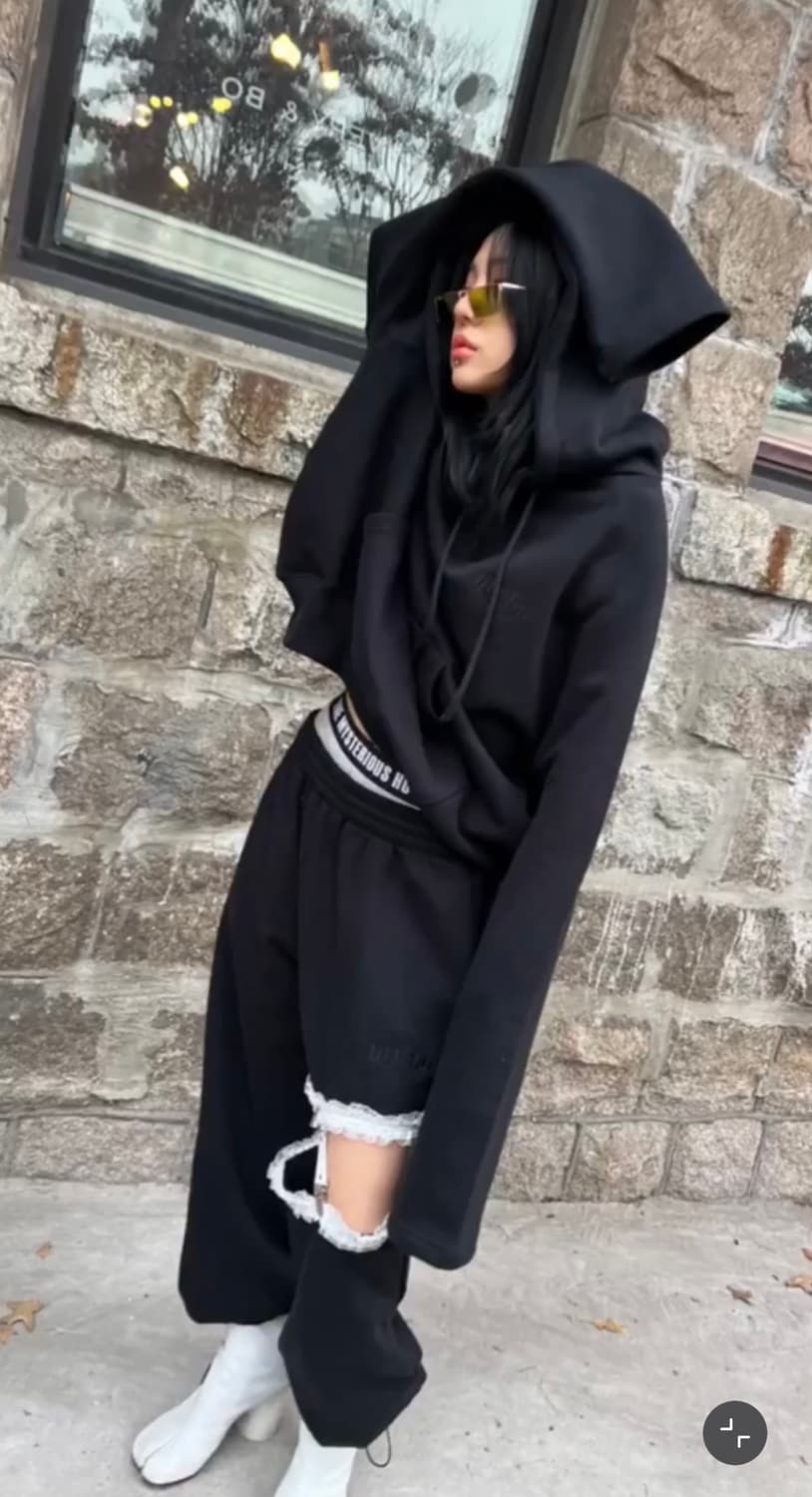 미스테리어스 호텔 가터벨트 팬츠 블랙 상품이미지7