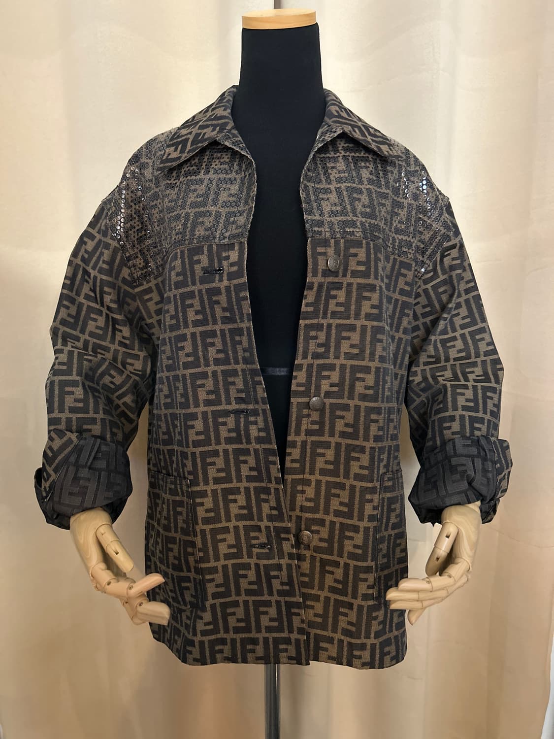 FENDI 펜디 90's FF자카드 톤온톤 스티칭 자켓 상품이미지3