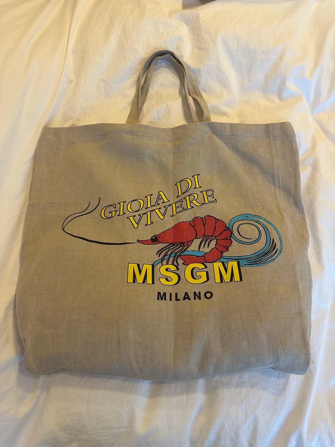 MSGM 새우 프린트 에코백 베이지 상품이미지2