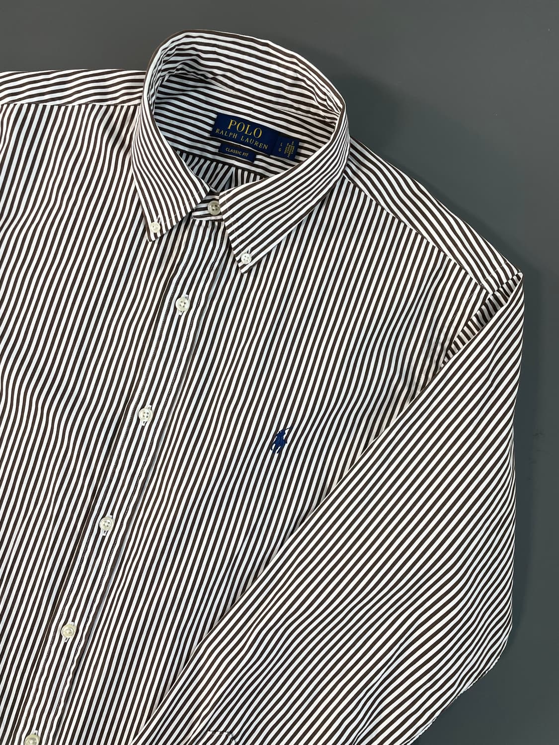 [L] 폴로 랄프로렌 코튼 스트라이프 셔츠 클래식핏 상품이미지3