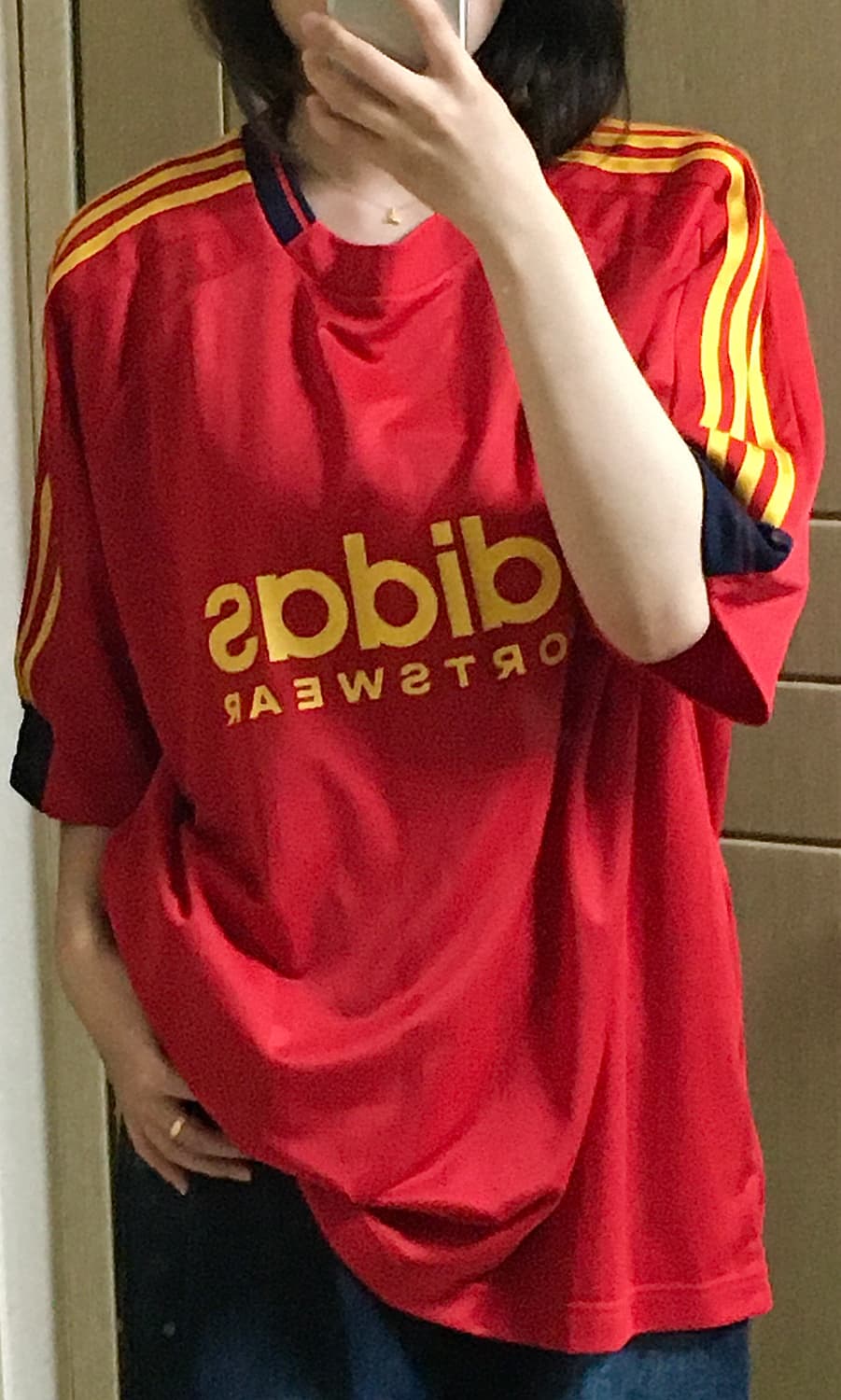 아이다스 반팔 레드 상품이미지1