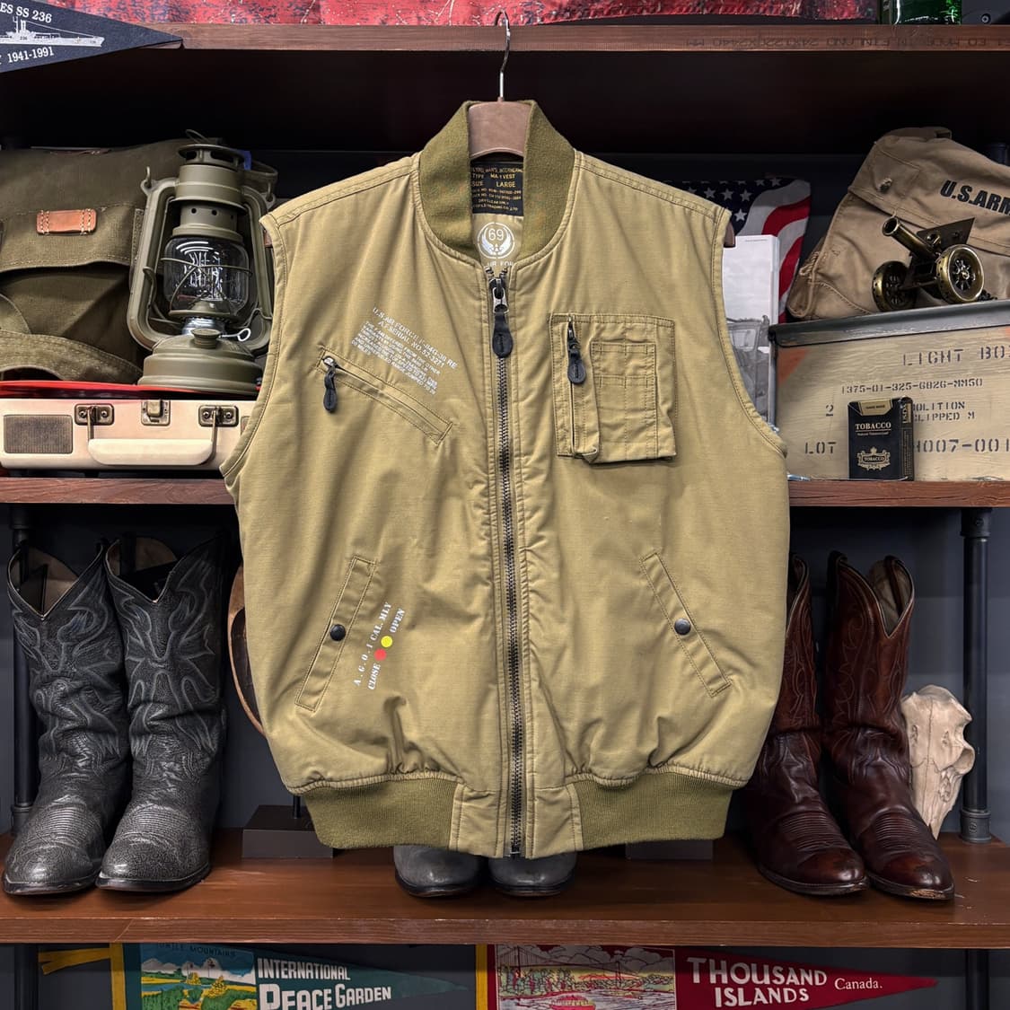 밀리터리 U.S 에어포스 MA-1 유틸리티 패디드 베스트 N338 상품이미지1