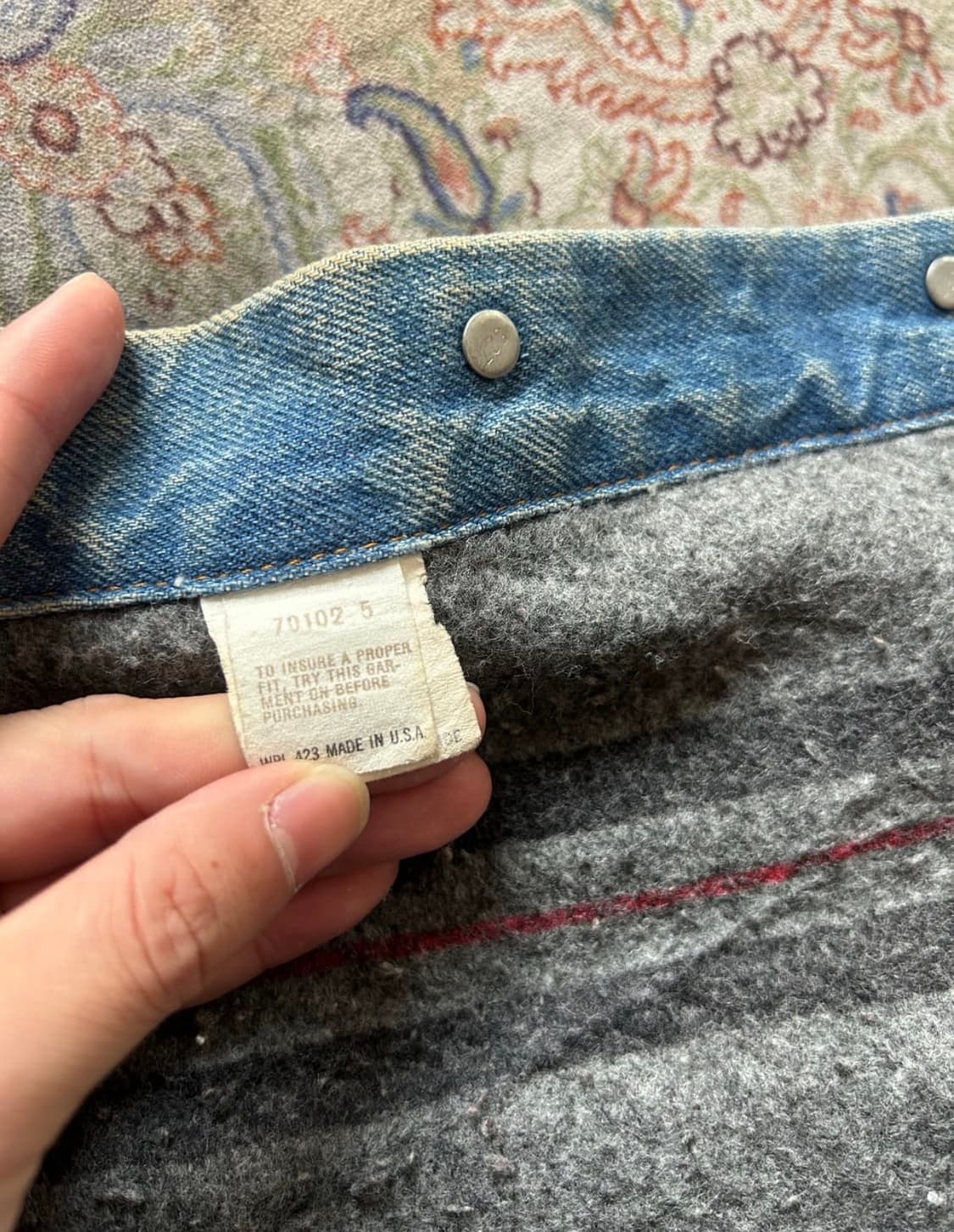 80’s usa 리바이스 블랭킷 트러커 상품이미지5