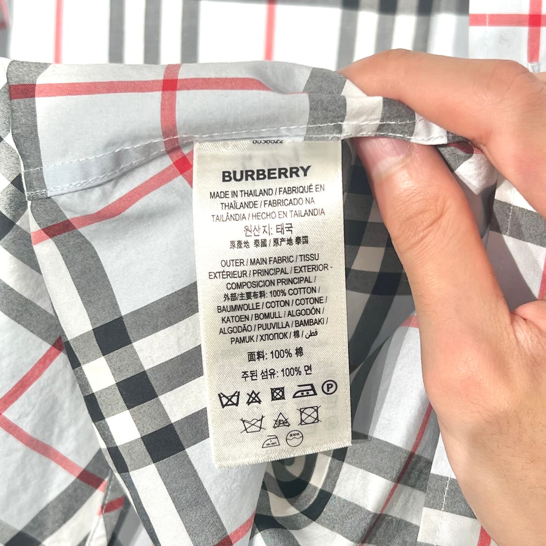 (S) 버버리 체크 셔츠 상품이미지4
