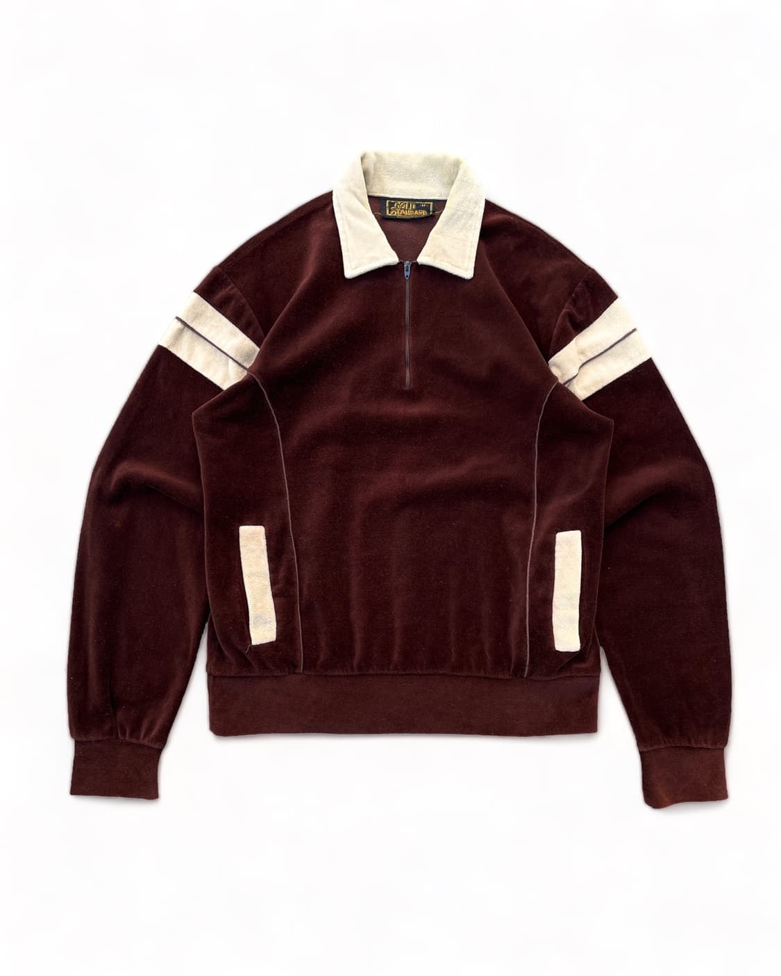 80’s Quater Zip Velour shirts 상품이미지1