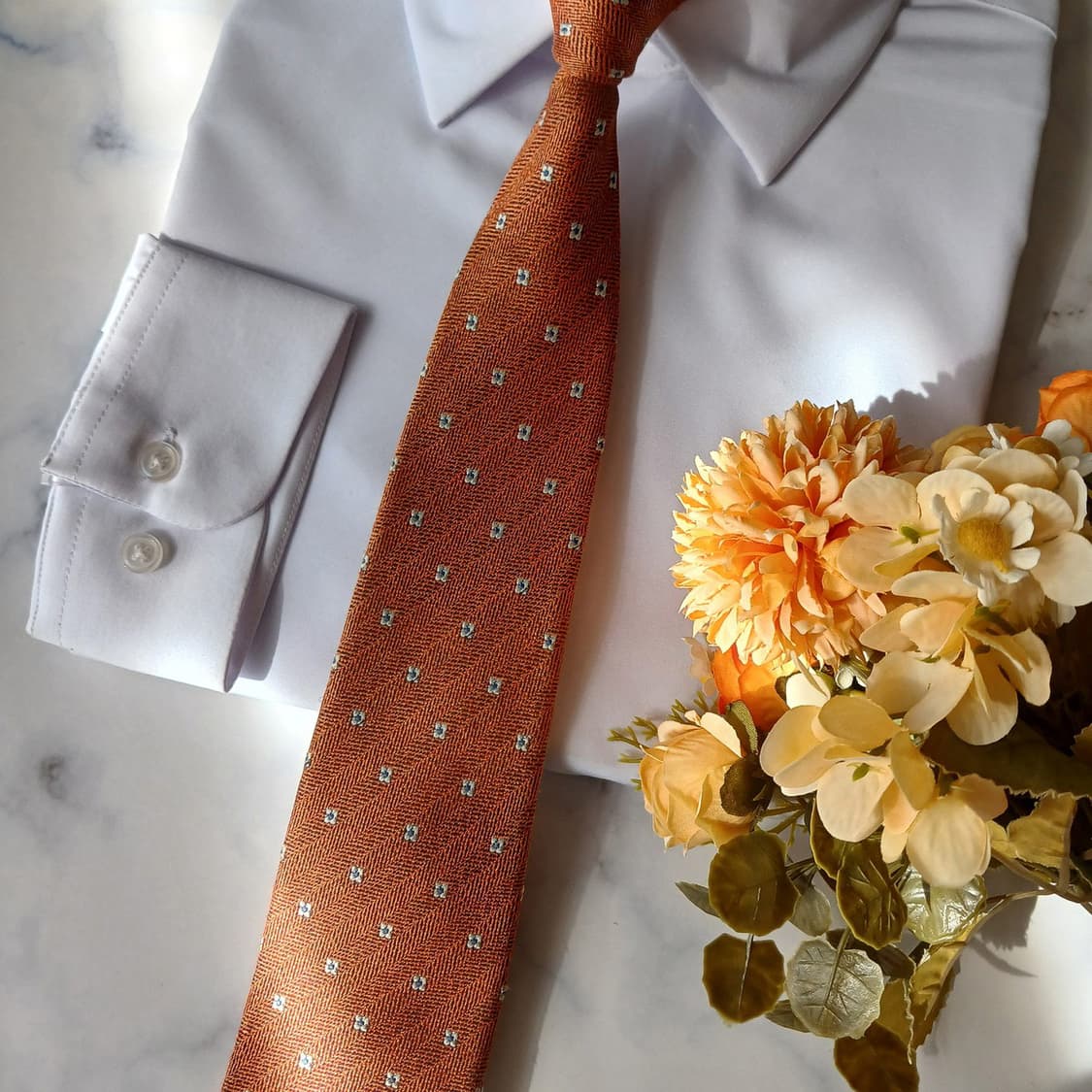 에스티듀퐁 실크 플라워 자수 패턴 넥타이 8cm A+~A등급 A19842 상품이미지7