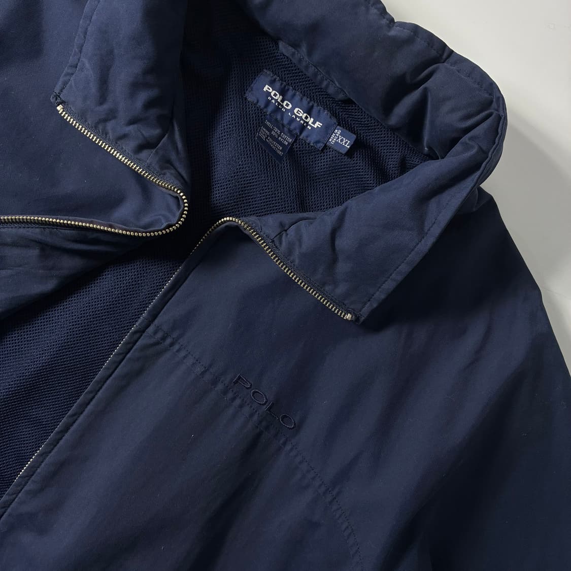 Polo  폴로 골프 코튼 나일론 네이비 바람막이 자켓  상품이미지4