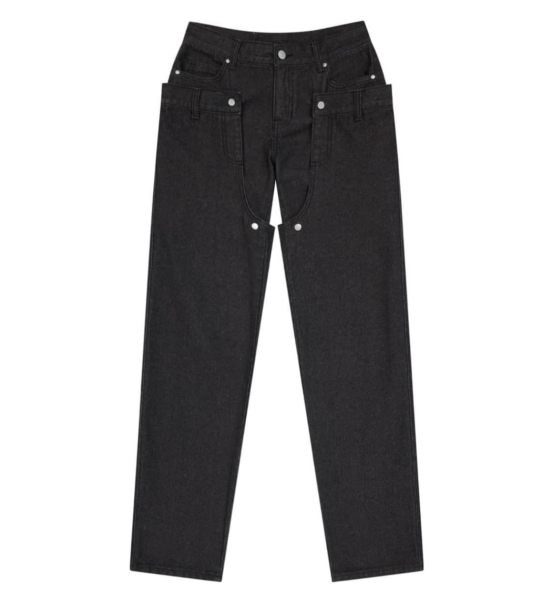 오호스 데님 팬츠 detachable button denim pants 상품이미지1