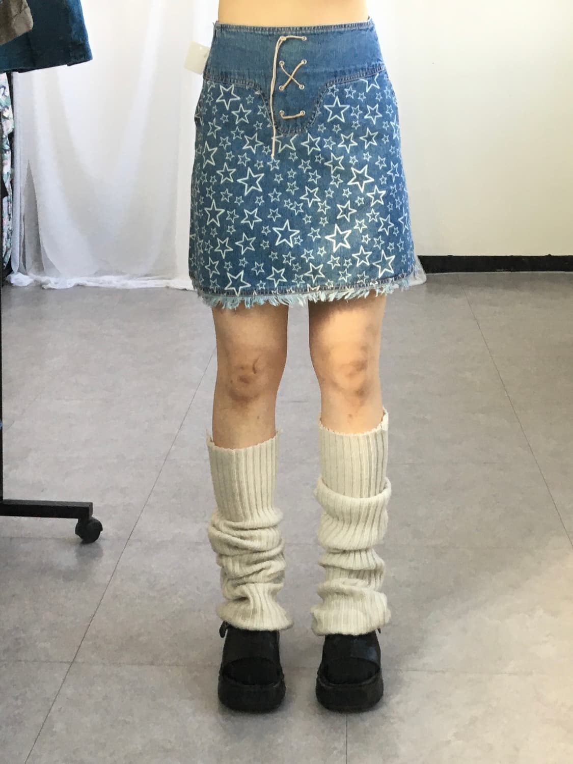 Star pattern mini skirt 상품이미지1