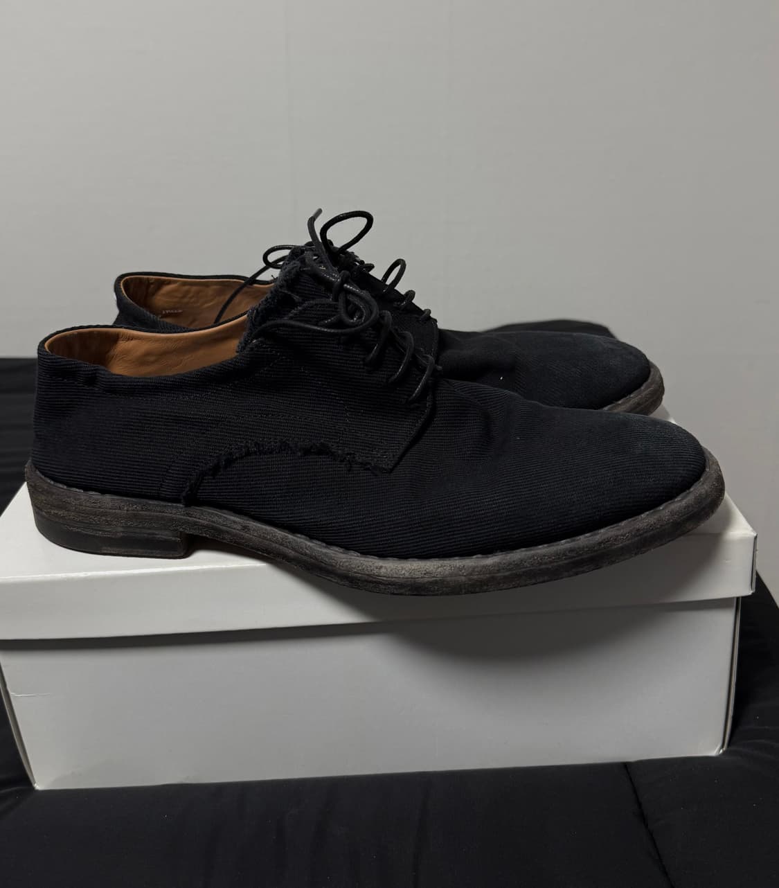 마르지엘라 러프아웃 캔버스 누벅 더비슈즈 상품이미지3