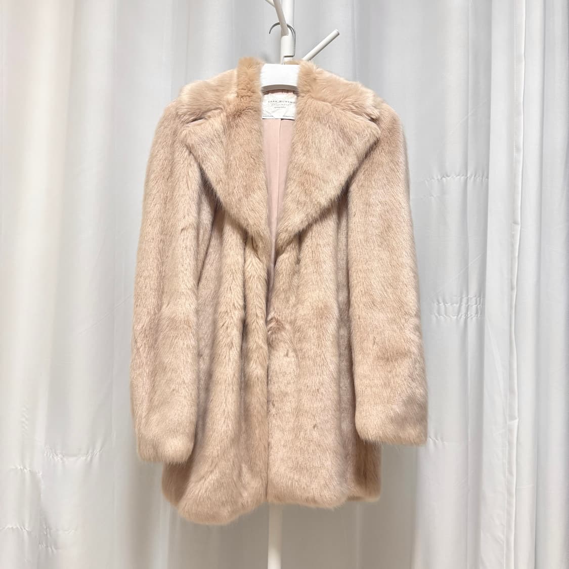 (xs) 자라 에코퍼 연핑크 코트 상품이미지2