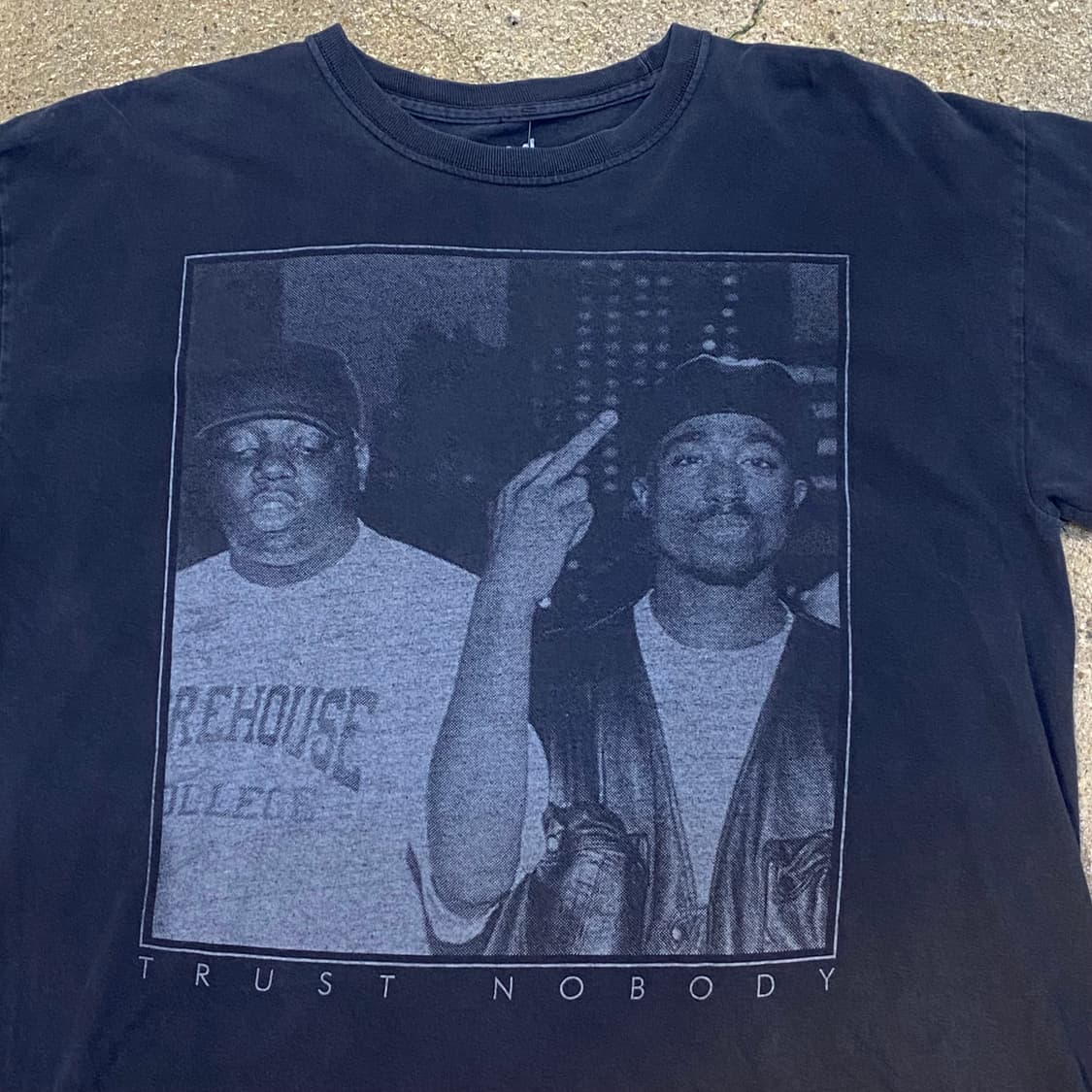 레어) 미국 빈티지 비기투팍 프린팅 힙합티셔츠 반팔티 상품이미지3