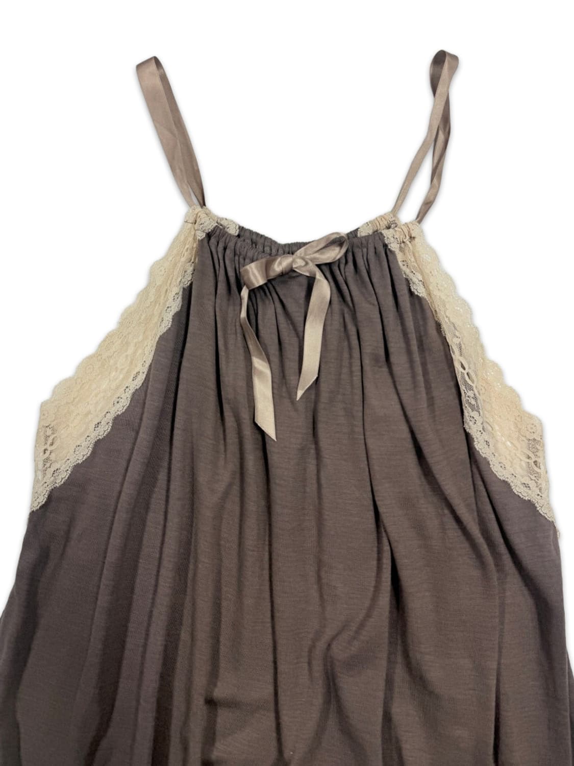 빈티지 Rouge vif 레이스 리본 슬리브리스 상품이미지3